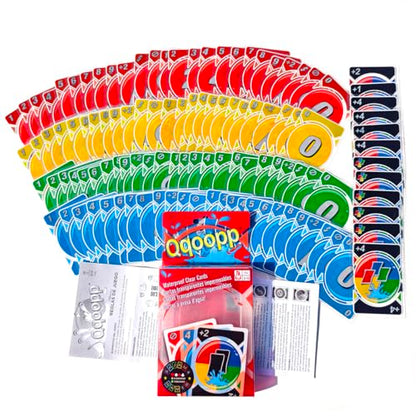 Waterproof Clear Plastic Card Game Full Deck, Family Party Card Game for 2-10 Players, Outdoor Travel Pool Beach