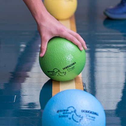 Champion Sports Rhino Skin Dodgeball Set – 6 Soft Foam Balls with Durable Coating, 6" or 7" for Gym, Playground Play - style: 6" Set of 6