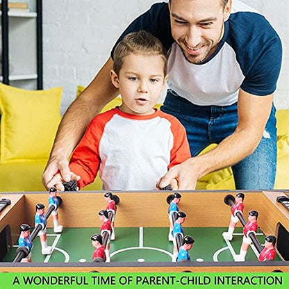 Tabletop Foosball Table- Portable Mini Table Football/Soccer Game Set with Two Balls and Score Keeper for Adults and Kids
