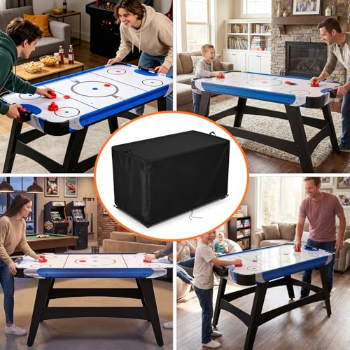 Air Hockey Table Cover Dustproof Table Top Air Hockey Cover for Home Game Room - size: 59.5"L x 28.5"W x 35"H