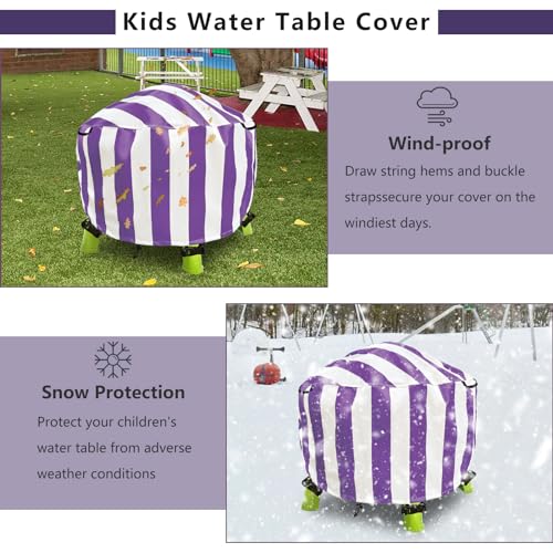 Water Table Cover Spiralin' Seas Waterpark Outdoor Sand Water Play Table Cover 34X34X18 inch-(Cover only)-Purple - color: Purple