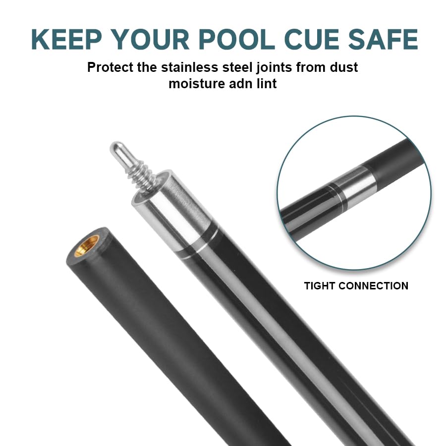 HomeSeason Glass Fibre Pool Cue Stick 58" Billiard Cue Sticks Professional Low Deflection Pool Sticks - color: D