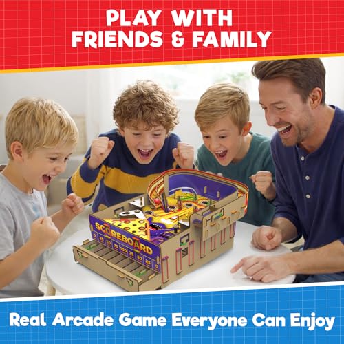 Doctor Jupiter Pinball Machine STEM Kit for Kids Ages 8+ | Birthday Gift Ideas for Boys & Girls | Build Your Own Mega Pinball Arcade Game for 8, 9, 10, 11, 12, 13, 14 Years Olds