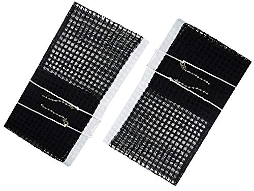 Comesee Ping Pong Nets Replacement, with Chain Tension Table Tennis Nets for Any Table 60 to 72 Inch, 2 Pack Black