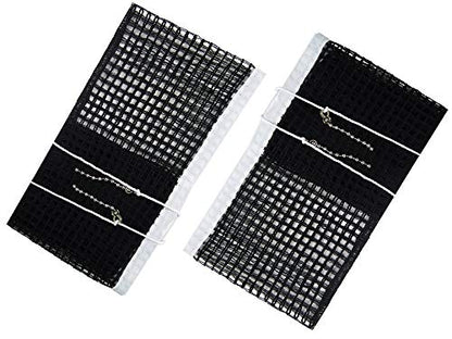 Comesee Ping Pong Nets Replacement, with Chain Tension Table Tennis Nets for Any Table 60 to 72 Inch, 2 Pack Black