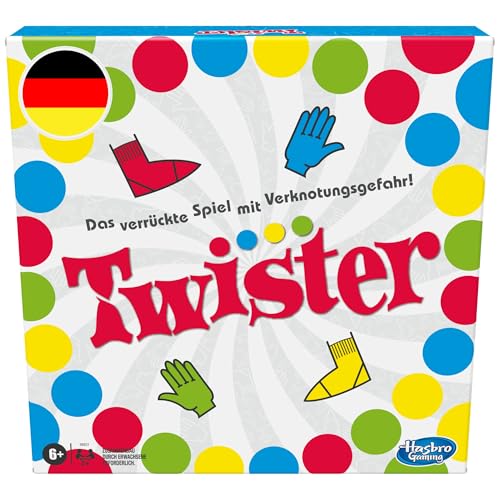 Hasbro Gaming Twister Partyspiel für Familien und Kinder, Twister Spiel ab 6 Jahren, klassisches Spiel für drinnen und draußen - style: Twister Classic