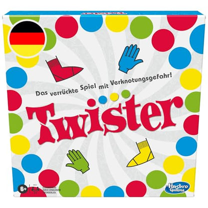Hasbro Gaming Twister Partyspiel für Familien und Kinder, Twister Spiel ab 6 Jahren, klassisches Spiel für drinnen und draußen - style: Twister Classic