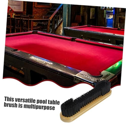 POPETPOP 3pcs Billiard Table Brush Set Pool Table Cleaning Brushes for Felt and Rail Maintenance Soft Bristles for Billiards Supplies