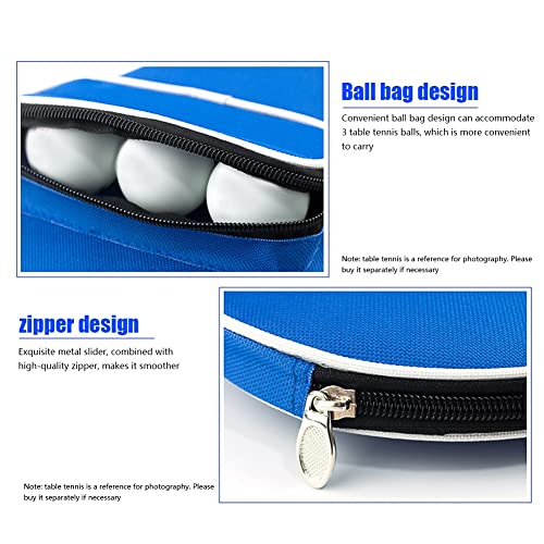 Ochine Table Tennis Racket Case Cover Ping Pong Paddle Carry Bag with Ball Storage Pocket Table Tennis Racket Cover Ping Pong Paddle Case Table Tennis Paddle Cover for Blade with Bonus Ball Storage - color: A