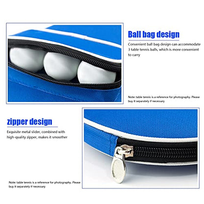 Ochine Table Tennis Racket Case Cover Ping Pong Paddle Carry Bag with Ball Storage Pocket Table Tennis Racket Cover Ping Pong Paddle Case Table Tennis Paddle Cover for Blade with Bonus Ball Storage - color: A