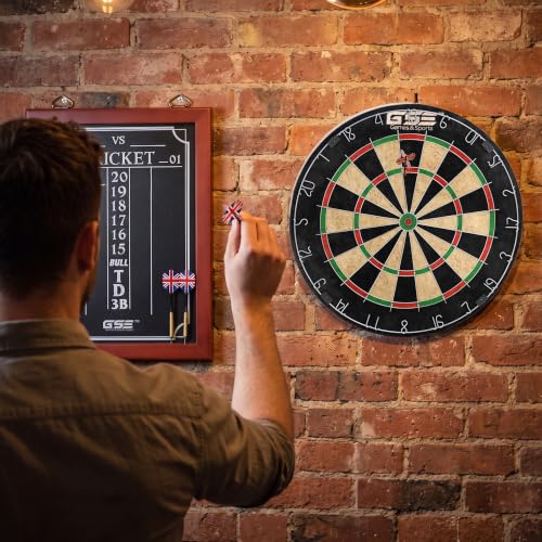 GSE Games & Sports Expert Chalk Dart Scoreboard for Dart Board Cricket & 01 Dart Games with Chalks and Chalk Wipe (Standard/Large) - style: Large