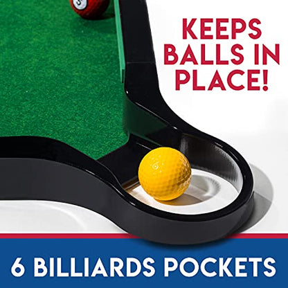 Franklin Sports Billiards Golf - Combining Billiards & Golf - Perfect for Kids and Families - Indoor Mini Game for Adults + Kids
