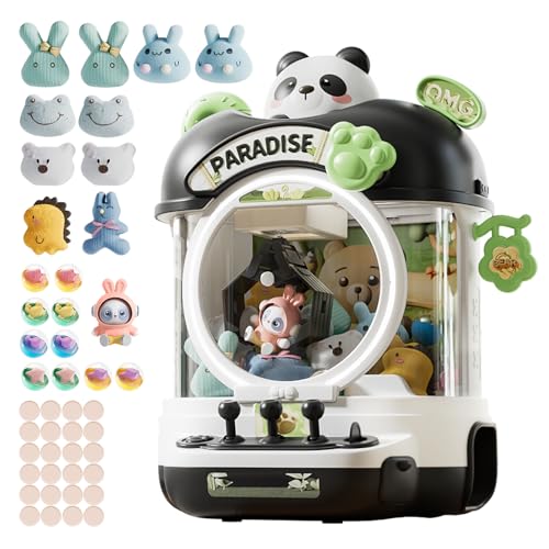 Large Claw Machine Arcade Toy with LED Light & Adjustable Sound,14" Candy Dispenser Toys Mini Vending Machine for Kids Christmas Birthday Gifts for Girls Boys Ages 3+(Panda) - style: Panda