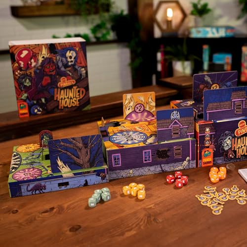 Boxtop Pinball: Haunted House - Exciting Family Pinball Adventure! Fun Monster Themed Tabletop Game for Kids & Adults, Ages 8+, 1-4 Players, 15 Minute Playtime, Made by Pandasaurus Games