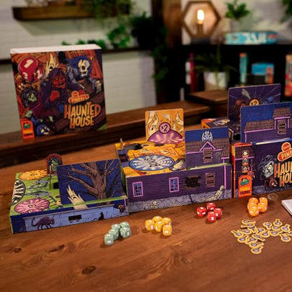 Boxtop Pinball: Haunted House - Exciting Family Pinball Adventure! Fun Monster Themed Tabletop Game for Kids & Adults, Ages 8+, 1-4 Players, 15 Minute Playtime, Made by Pandasaurus Games