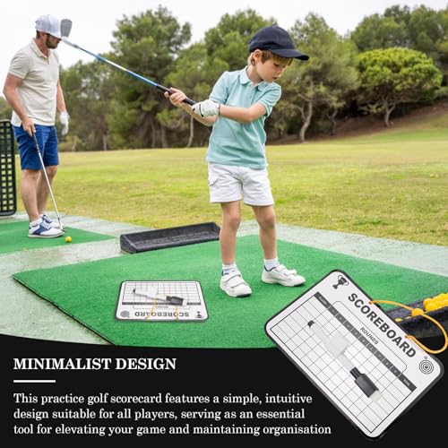 Golf Scoreboard, Erasable Golf Scorecard with Pen, Plastic Whiteboard Score Card Holder Accessories for Golfer