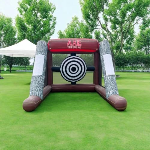 Inflatable Axe Throwing Game Inflatable Toss Target Dart Board with Blower, Axe Throwing Set Commercial Grade Rental Game Outdoor Indoor - style: Single AXE