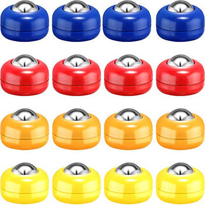 Gejoy Mini Shuffleboard Replacement Puck Tabletop Equipment Rollers Set Shuffleboard Curling Accessories - color: Red, Blue, Orange, Yellow