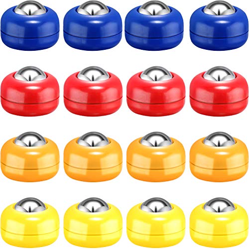 Gejoy Mini Shuffleboard Replacement Puck Tabletop Equipment Rollers Set Shuffleboard Curling Accessories - color: Red, Blue, Orange, Yellow
