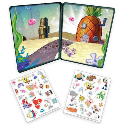 Spongebob Squarepants - Magnetic Creations Tin - Dress Up Play Set - Includes 2 Sheets of Mix & Match Dress Up Magnets with Storage Tin. Great Travel Activity for Kids and Toddlers! - style: Spongebob