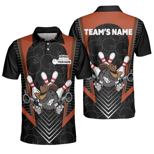 GABITA Personalized Bowling Jerseys for Men, Custom Bowling Shirts, Funny Bowling Shirts Gift for Bowler Team Player - color: A12
