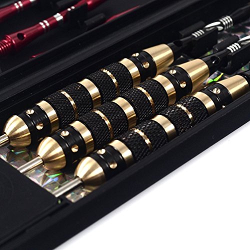CUESOUL 20/21/22/23/26 Grams Steel Tip Darts - Black Coating Brass Barrels - color: F1307-02-20g