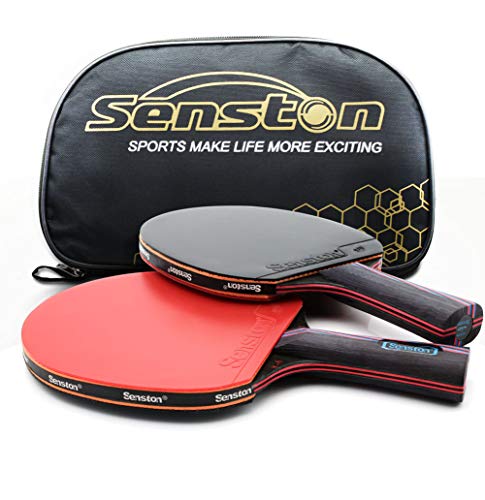 Senston Professional Table Tennis Paddles Advance Intermediate Ping Pong Paddles Set of 2, Table Tennis Racket with Carry Case… - color: Y6