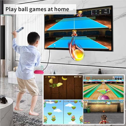 YRPRSODF TV Game Console Built in 100+ Games, Handheld Video Game Machine with 2.4G Wireless Gamepad Somatosensory Control, HD Plug and Play, Home Interactive& Puzzle Games, Red - size: Red