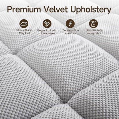 oaaktu Modern Tufted Linen Fabric Chaise Lounge Sofa Chair with Rotating Side Table,Storage,Pillow,USB Charging Ports and Adjustable Backrest Perfect for Living Room, Small Spaces (12-Light Gray) - color: 12-light Gray