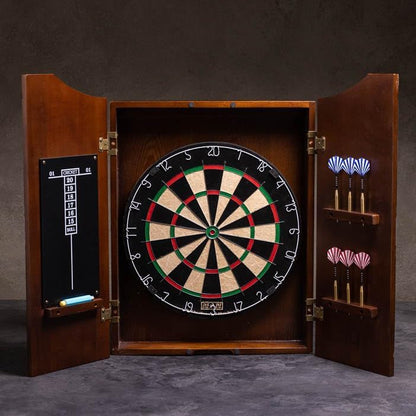 UV Printed Dart Board Cabinet Set Wooden Dartboard Cabinet for Family Game Rooms