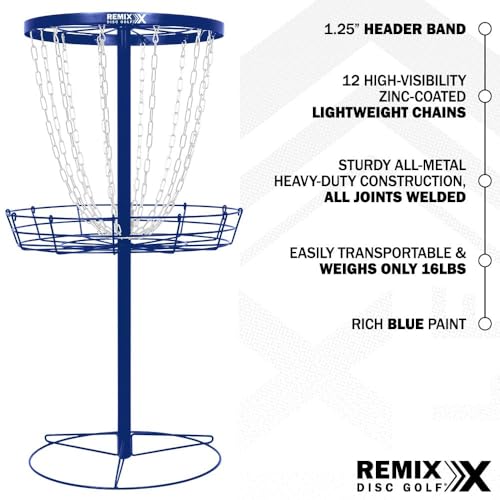 Remix Deluxe Practice Basket for Disc Golf - Choose Your Color and Style - color: Royal Blue