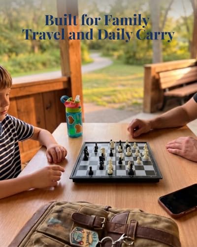 Travel Chess Set Magnetic Portable Folding Chess Board - Small Mini Chess Set - (Small / 7.6 Inch) - size: Small / 7.6 Inch