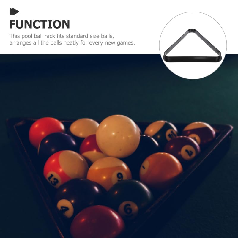 Kisangel Mini Billiard Rack Triangle 9.84In Plastic Pool Ball Rack for Standard Size Balls Compact Table Pool Accessory Suitable for Home Game Room Billiards Club