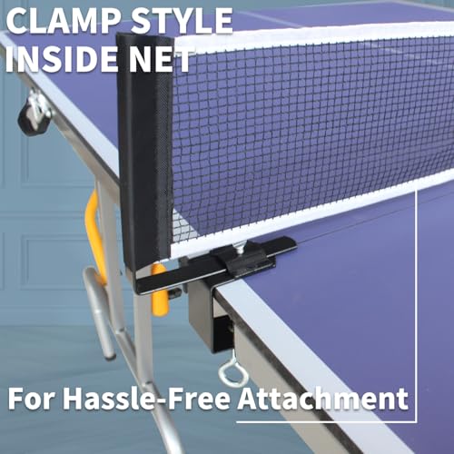 8Ft Mid-Size Folding Table Tennis Table Set - Indoor Play with Net, Paddles & Balls