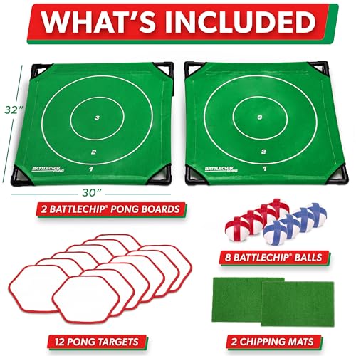 GoSports BattleChip Pong Chipping Golf Games for Adults and Families - Outdoor & Indoor Golf Game Set - Home, Backyard, Lawn, Beach, & More - style: 2 Boards