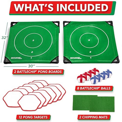 GoSports BattleChip Pong Chipping Golf Games for Adults and Families - Outdoor & Indoor Golf Game Set - Home, Backyard, Lawn, Beach, & More - style: 2 Boards