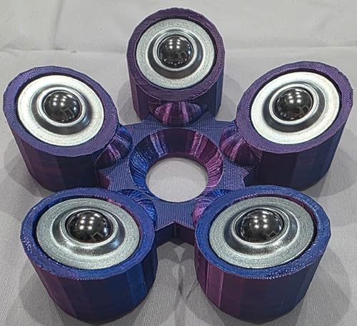 Bowling Ball Spinner - color: Blue and Magenta