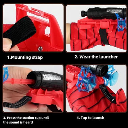 Spiders Web Shooter ，Spider Toys for Boys 4-6，Boys 6-8 Years Old，Wrist Toys, Birthday Party Presents
