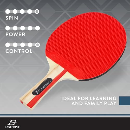EastPoint Ping Pong Paddle Sets - Choose 2 Player Table Tennis Paddle Set, or 4 Player Deluxe Kit with Balls and Storage Case - style: 4 Paddles + 12 Balls & Deluxe Storage Case