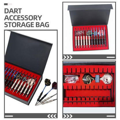 Yardwe Storage Box Hard Shell Cardboard Holder Travel Carrying Case with Foam Inserts for for Tips, Shafts and Flights