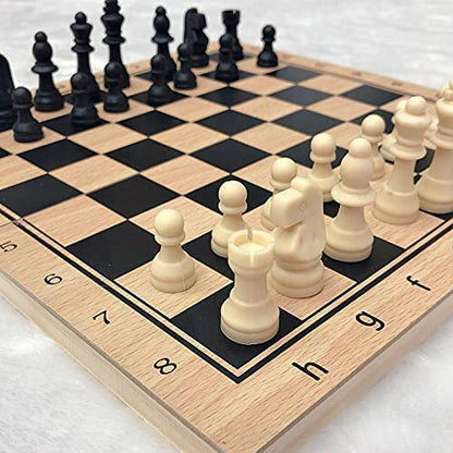 OLOTU Portable Chess Large Chess Checkers Backgammon 3 in 1 Chess Learning Set Outdoor Travel Games Without Magnetic Super Large Chess Set Funny - color: 29x29cm-