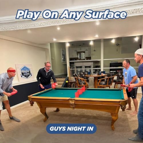 Pepper Pong Ping Pong, Reinvented | Any Surface, Indoor or Outdoor Portable Paddle Sport| 3-Speed Foam Balls, 4 Premium Paddles, Free-Standing Net, Carry Bag: Whisper Quiet, 60-Sec Setup