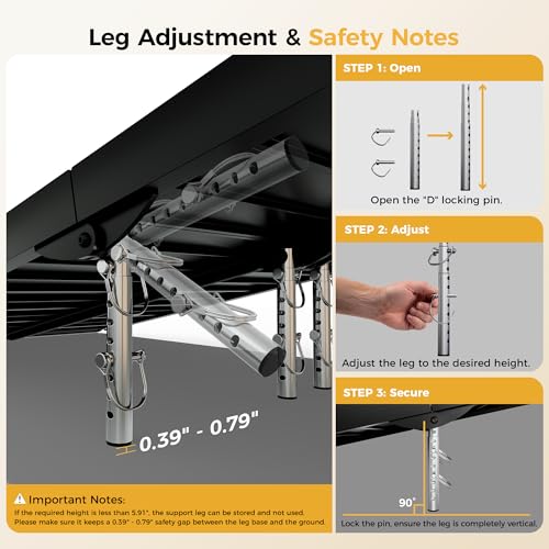CAMMOO 6 FT Portable Wheelchair Ramp-800LBS Heavy-Duty, High-Strength Aluminum Alloy with 4 Adjustable Legs, 4 Wheels, Triple Anti-Slip and Seamless Design, Ideal for Home Steps, Threshold, Doorways - size: 6 FT