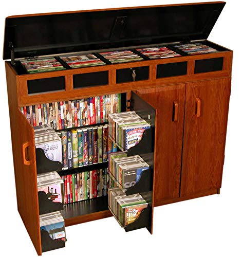 Venture Horizon Top Load Media Cabinet - Cherry - color: Cherry-finish