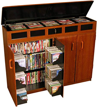 Venture Horizon Top Load Media Cabinet - Cherry - color: Cherry-finish