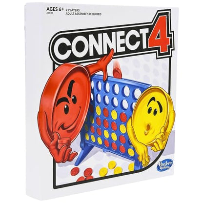 Connect 4 Hasbro Gaming Classic Grid, 4 in a Row Game, Strategy Board Gamesfor Kids, 2 Playersfor Family and Kids, Easter Gifts forBoys and Girls, Ages 6+, ONE Size (Pack of 2) - size: ONE SIZE (Pack of 2)
