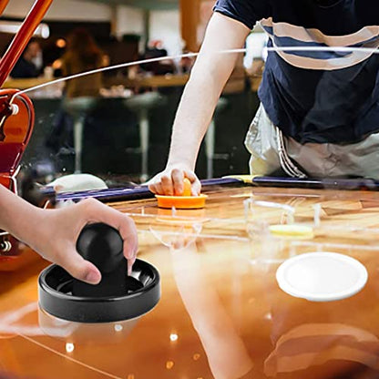 Air Hockey Pucks and Paddles, Air Hockey Pucks Air Hockey Replacement Set Ice Hockey Pushers Pucks Paddles Table Family Game Black - color: Black