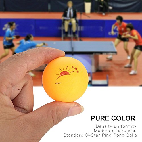 Vbest life Ping Pong Balls with Box, 60 Pcs 3-Star Table Tennis Ball Ping Pong Balls for Competition Training Entertainment - color: Orange