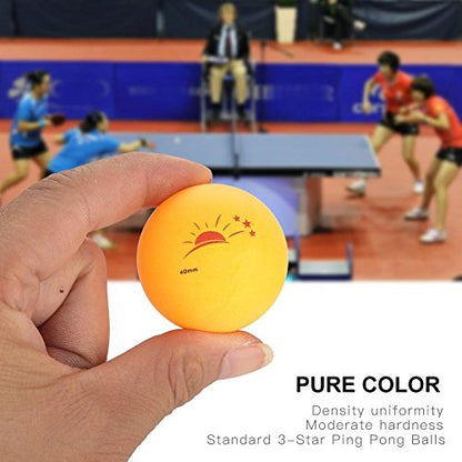 Vbest life Ping Pong Balls with Box, 60 Pcs 3-Star Table Tennis Ball Ping Pong Balls for Competition Training Entertainment - color: Orange