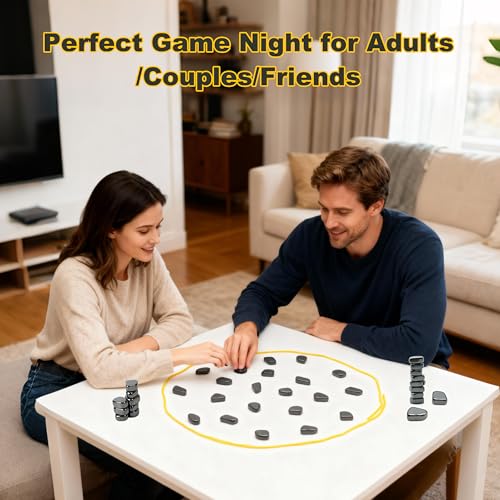 Chess Game with 24 Stones, Christmas Family Games for Kids and Adults, Best Multiplayer Strategy Board Games for Family Game Night, Indoor Outdoor Portable Travel Chess Set